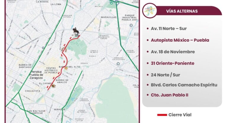 Anuncia SSC, vías alternas por el Desfile Conmemorativo de la Batalla del 5 de Mayo