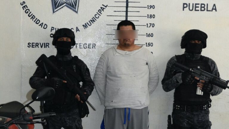 Efectiva acción policial permite detención de probable asaltante de comercios en San Pedro Cholula