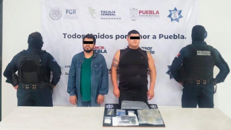 Detiene SEMAR, SSP y Policía Municipal de Tehuacán a dos presuntos narcomenudistas
