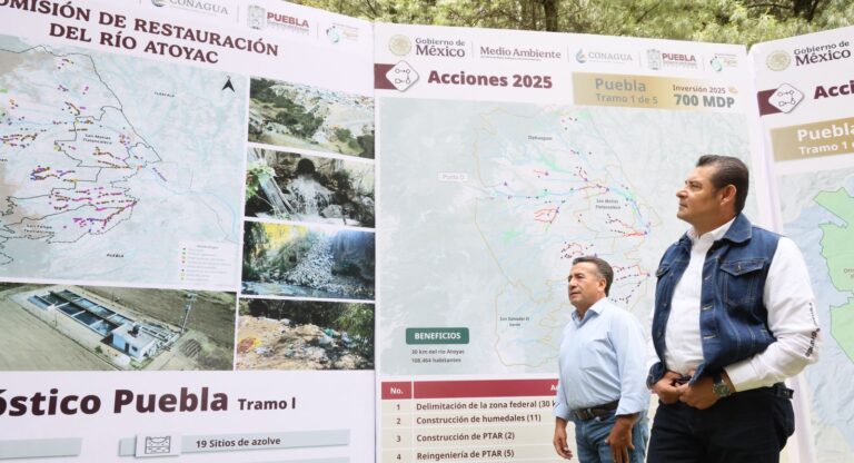 Gobierno de Puebla y CONAGUA impulsan acciones en el nacimiento del Río Atoyac