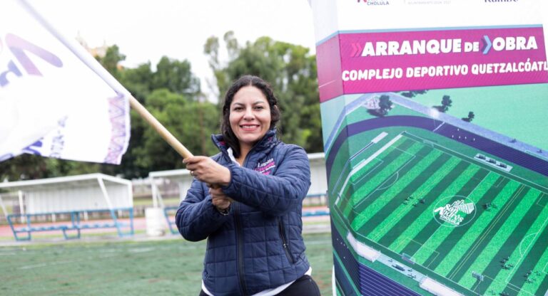 Comienza Lupita Cuautle modernización de espacios públicos con la rehabilitación del Complejo Deportivo Quetzalcóatl