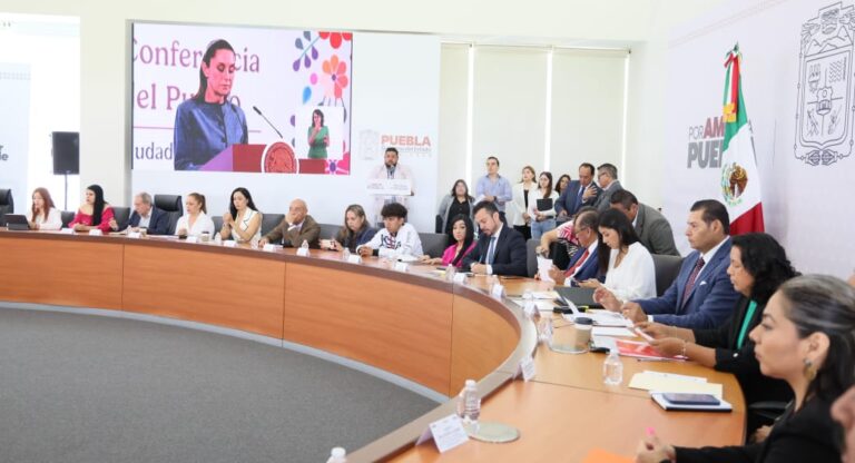 Gobierno de Puebla respalda postura diplomática de presidenta Sheinbaum en favor de derechos de migrantes