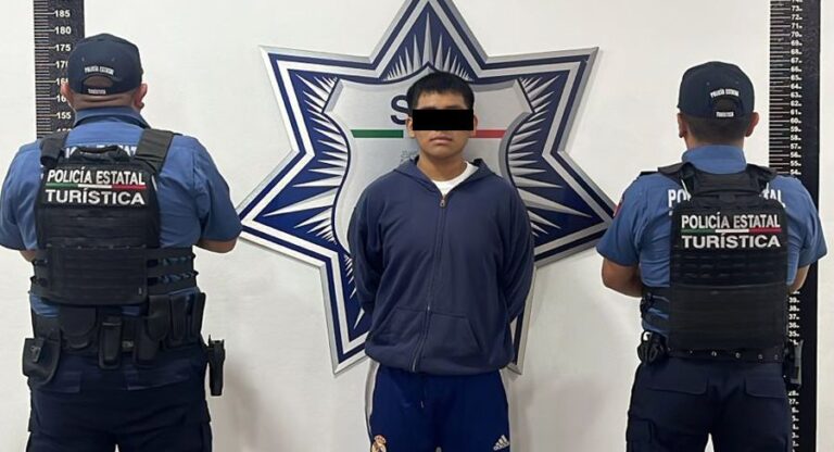 Detiene Policía Turística a hombre con posible LSD y marihuana