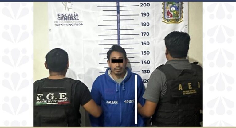 Aprehendió la FGE a probable responsable de homicidio ocurrido en Teziutlán