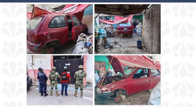 Catea la FGE inmueble en San Martín Texmelucan y recupera vehículo con reporte de robo