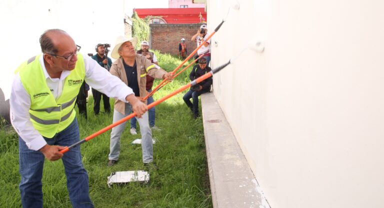 Comunidad y Gobierno de Puebla refuerzan lazos con faena de seguridad