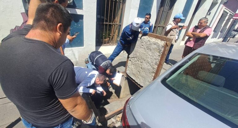 Realiza Gobierno de la Ciudad recorridos para identificar y atender puntos de riesgo de inundación en el Centro Histórico