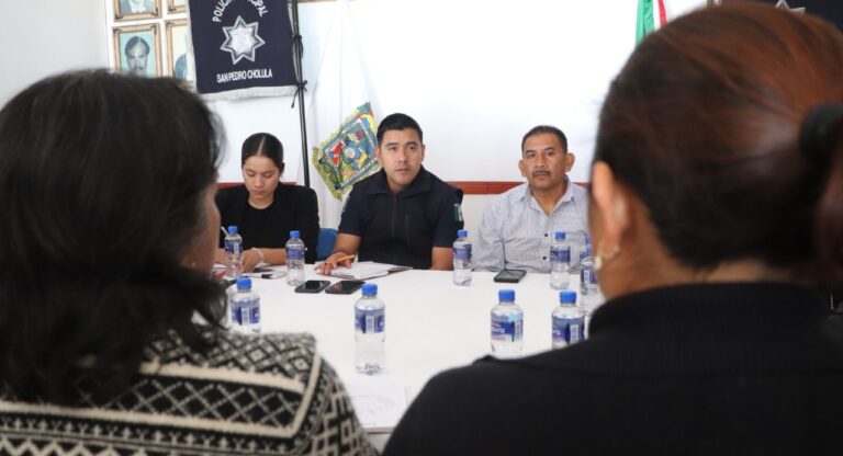 Coordinación, Denuncia y más Vigilancia: Ejes acordados en Mesa de Seguridad en San Cosme Texintla