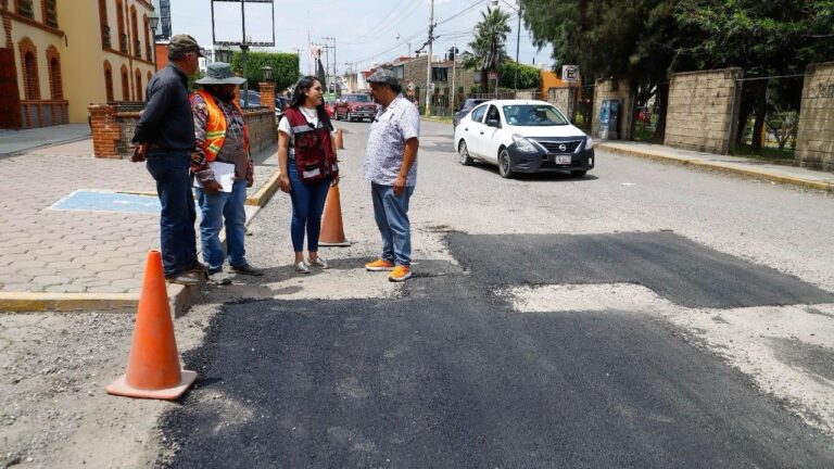 Avanza tercera etapa de bacheo en San Pedro Cholula