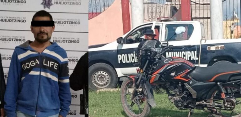 Policía de Huejotzingo asegura cuatro vehículos con reporte de robo y detiene a dos personas