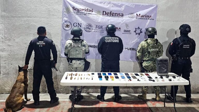 Realizan SSP, Ejército y Guardia Nacional operativo en el penal de Tecamachalco