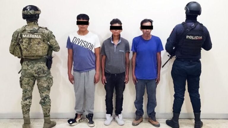 Tras denuncias al 089, detienen SSP y SEMAR a tres presuntos narcomenudistas