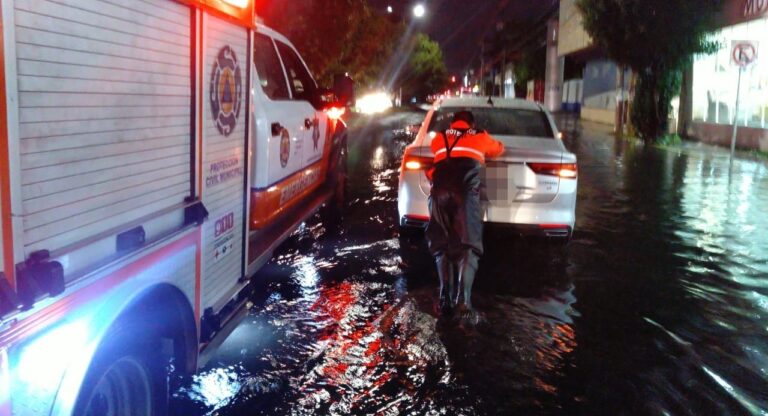Atiende SSC diversos reportes relacionados con la lluvia de esta tarde; no hay personas lesionadas