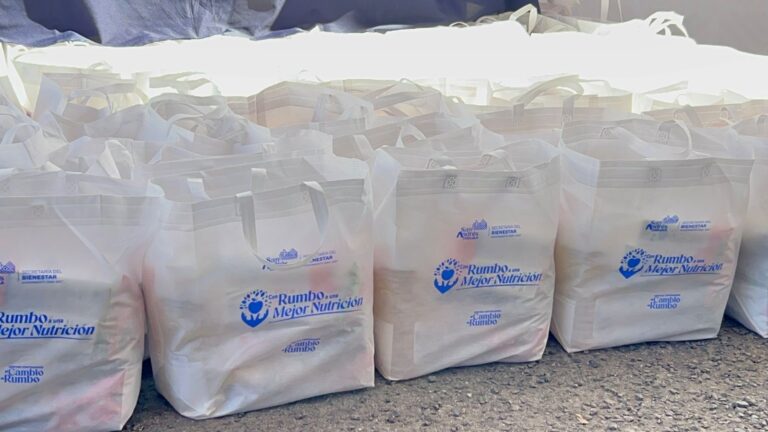 Cumple Lupita Cuautle con entrega de despensas en San Andrés Cholula