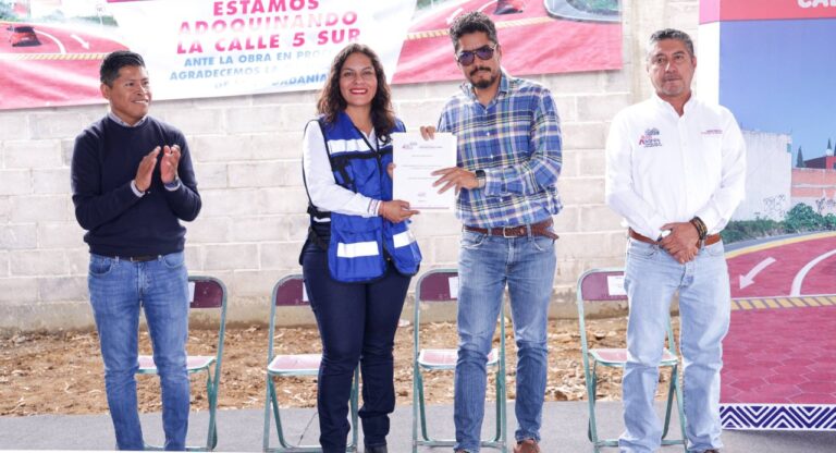 Con obra pública Lupita Cuautle dignifica calidad de vida en San Andrés Cholula