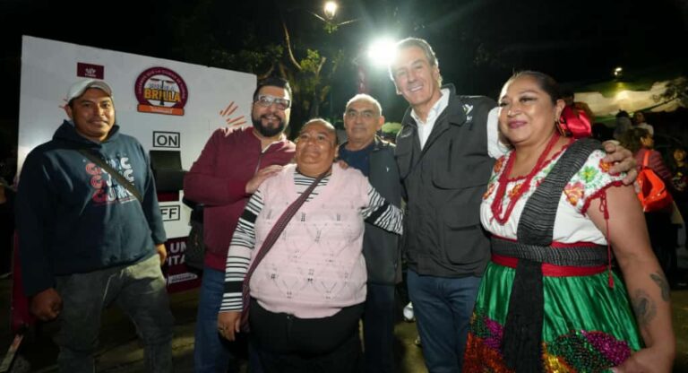 Puebla Brilla en San Jerónimo Caleras; Inaugura Pepe Chedraui modernización de 618 luminarias LED