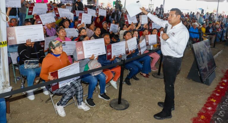 Con justicia social, gobierno estatal impulsa obras comunitarias en microrregión de Acatzingo