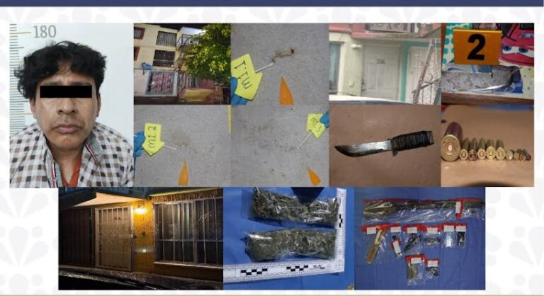 Catea FGE inmuebles en Coronango, asegura a una persona y armas de fuego