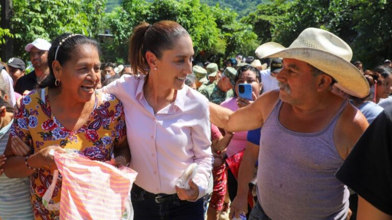 La Ceiba recibe atención prioritaria tras desastre natural, presidenta Sheinbaum atiende a damnificados
