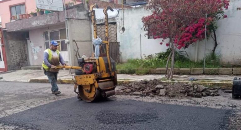 Campaña Capitalina Bacheando Puebla: mantenimiento vial 24/7