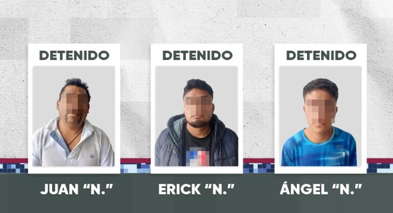 Detiene SSC a tres hombres por el delito de robo a comercio