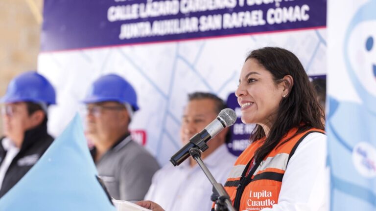 Avanza Lupita Cuautle infraestructura hidráulica para familias de San Rafael Comac