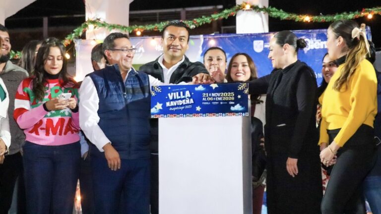 Roberto Solís inaugura la Villa Navideña 2025 en Huejotzingo; celebración que hará vibrar a las familias