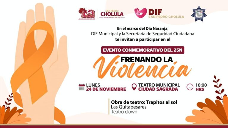 “Frenando la violencia”: actividades por la igualdad y el respeto en San Pedro Cholula