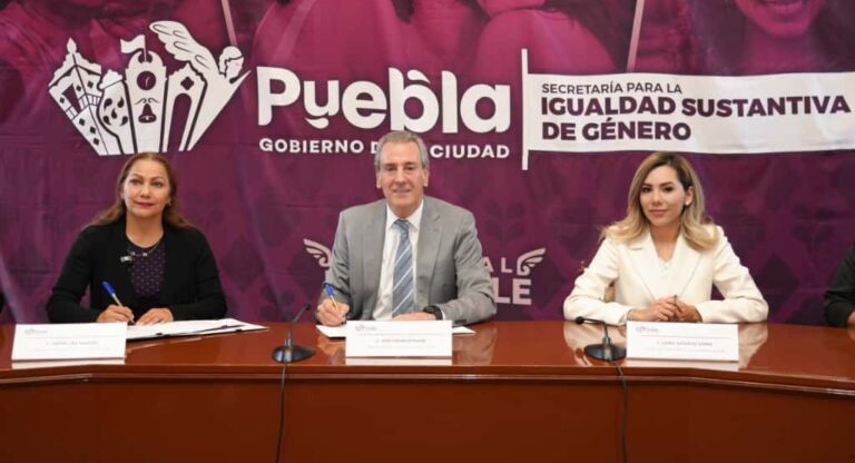 Firma Pepe Chedraui convenio para fortalecer atención a mujeres de Puebla capital