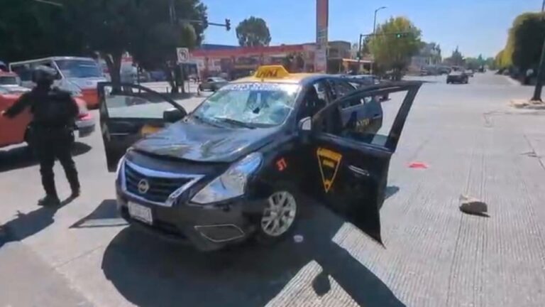 Golpean sujetos encapuchados a taxista en el Mercado Hidalgo