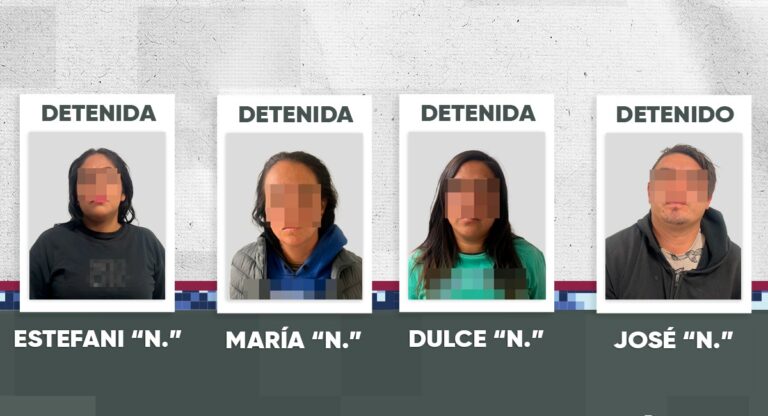 Asegura SSC a cuatro personas como presuntas responsables de robo a transeúnte