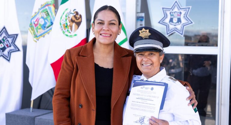 Reconoce Lupita Cuautle a Policía Municipal por su labor