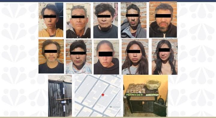 Desarticula la FGE con apoyo interinstitucional banda delictiva dedicada al narcomenudeo y robo a transeúntes