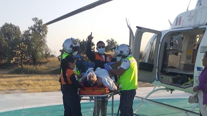 Con ambulancia aérea se prioriza atención especializada a paciente con neumonía