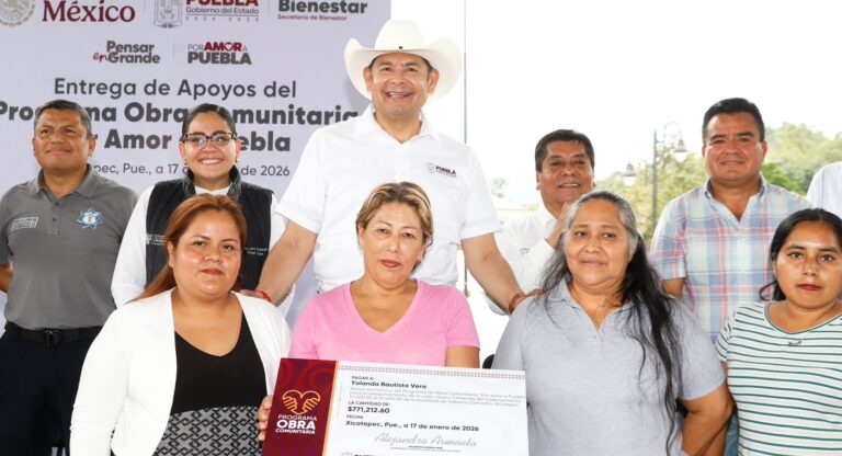 Con obra comunitaria Gobierno de Puebla combate rezagos en educación, seguridad e infraestructura