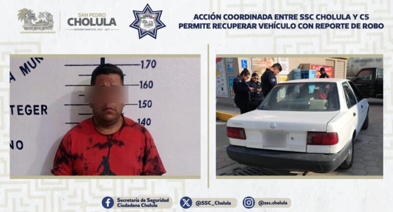 Acción coordinada entre SSC y C5 permite recuperar vehículo con reporte de robo