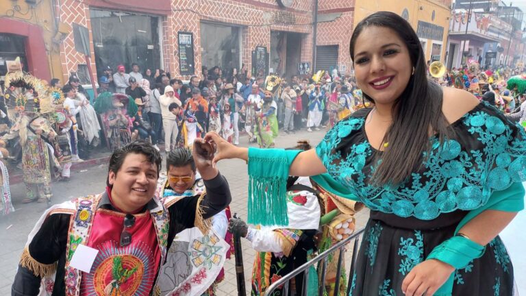 Saldo blanco en el Carnaval 2026 de San Pedro Cholula; Tonantzin Fernández participa por tercer año consecutivo