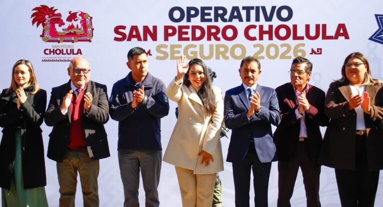 Conmemora Tonantzin Fernández el Día de la Bandera y encabeza el arranque del Operativo “San Pedro Cholula Seguro 2026”