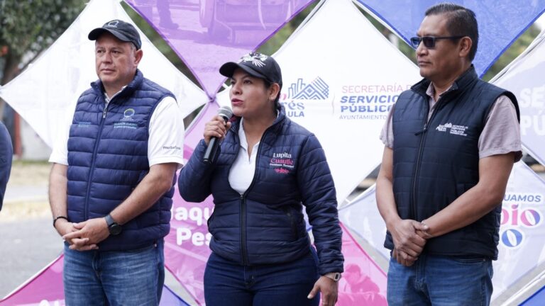 Mejora Lupita Cuautle imagen urbana en Delegación Atlixcáyotl