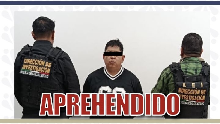 Aprehende FGE a probable responsable de homicidio calificado en Libres objetivo prioritario generador de violencia en la zona