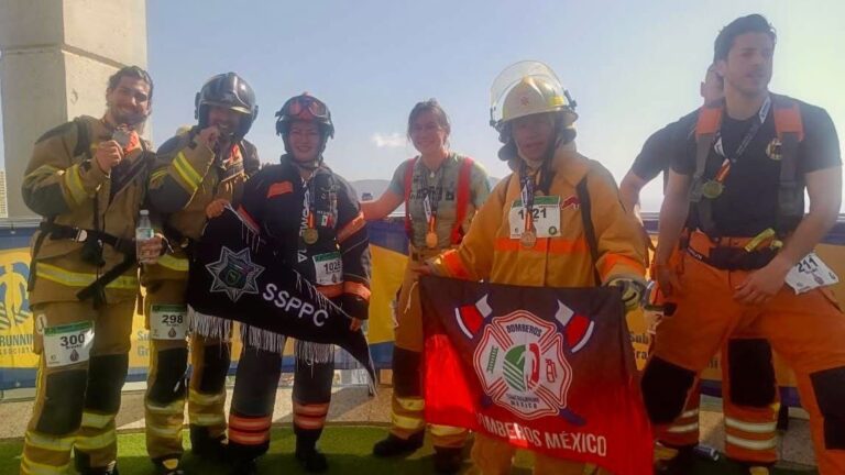 Bombera de San Andrés Cholula destaca en competencia internacional en España