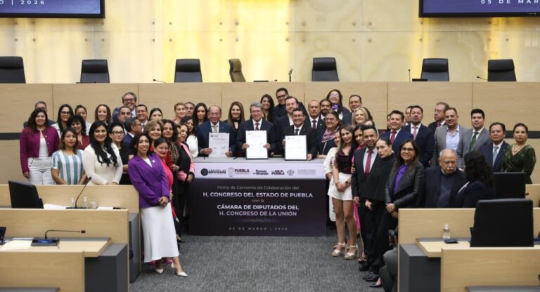 Por primera vez, el Congreso de Puebla firma un convenio de colaboración con la Cámara de Diputados 