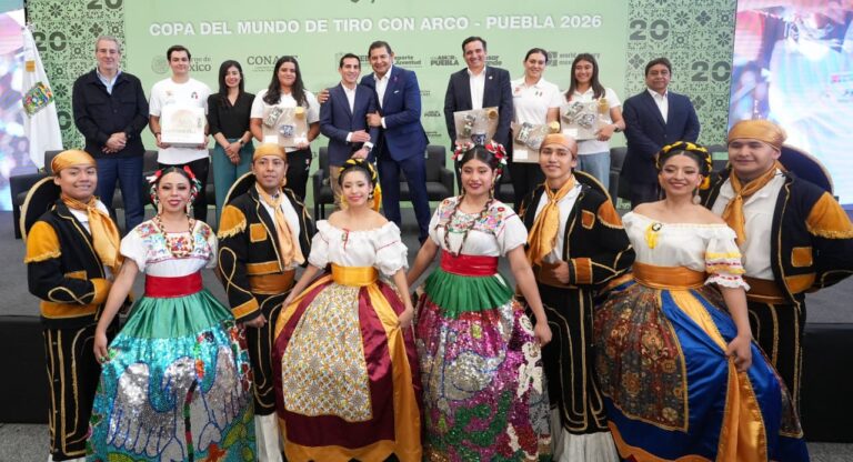 Presentan Armenta y Chedraui la Copa del Mundo de Tiro con Arco Puebla 2026