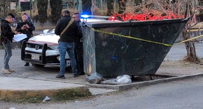 Abandonan feto en contenedor de basura en Bosques de San Sebastián
