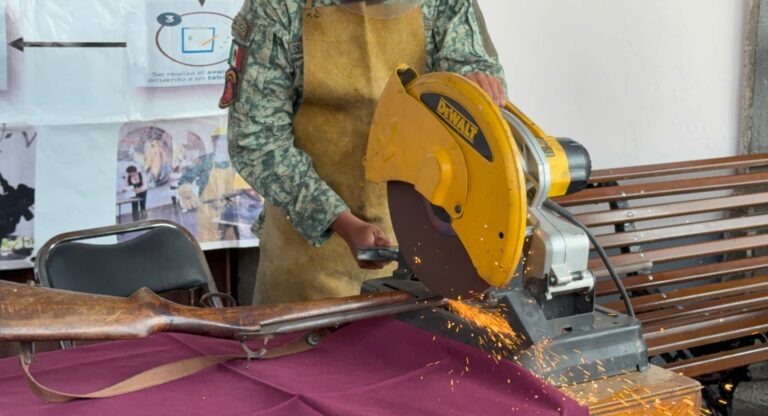 Participan tres ordenes de gobierno en “sí al desarme, sí a la paz” en Tehuacán