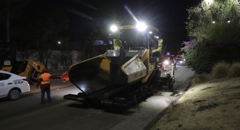 Rehabilitación nocturna de Prolongación Reforma mejora calles y movilidad