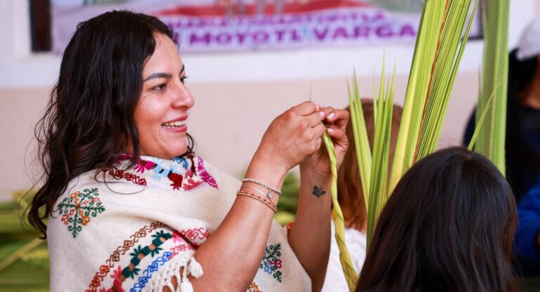 Tejido de palma en Tonantzintla, patrimonio cultural vivo de San Andrés Cholula