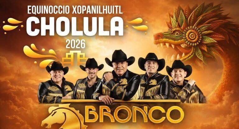 Bronco encabezará concierto en San Pedro Cholula