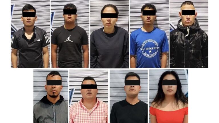 Fuerzas de seguridad debilitan a grupo delictivo con detención de nueve integrantes