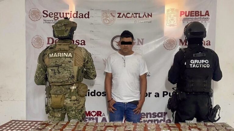 Policía Estatal y Marina inhiben la distribución de 160 dosis de sustancias ilícitas